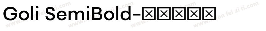 Goli SemiBold字体转换